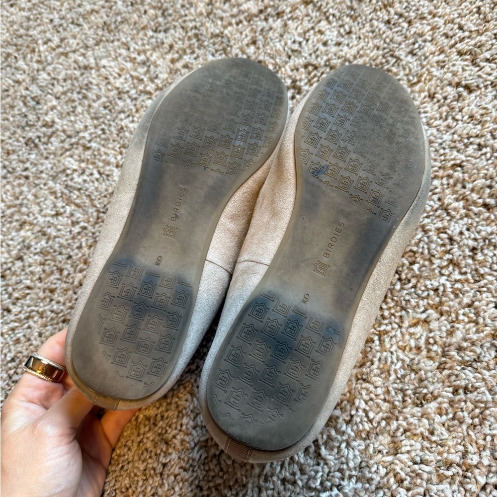BIRDIES Suede Women’s Slip-On Taupe Loafers - Picture 6 of 6